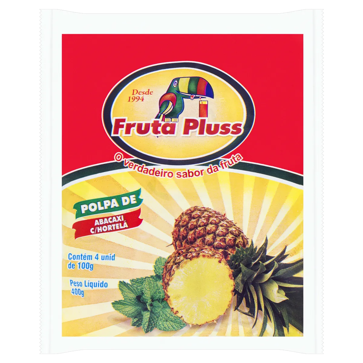 FRUTA PLUSS ABACAXI 10X100GR