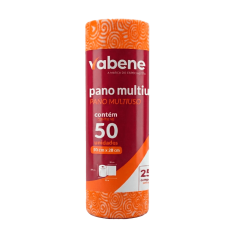 PANO MULTIUSO VABENE LARANJA ROLO 50