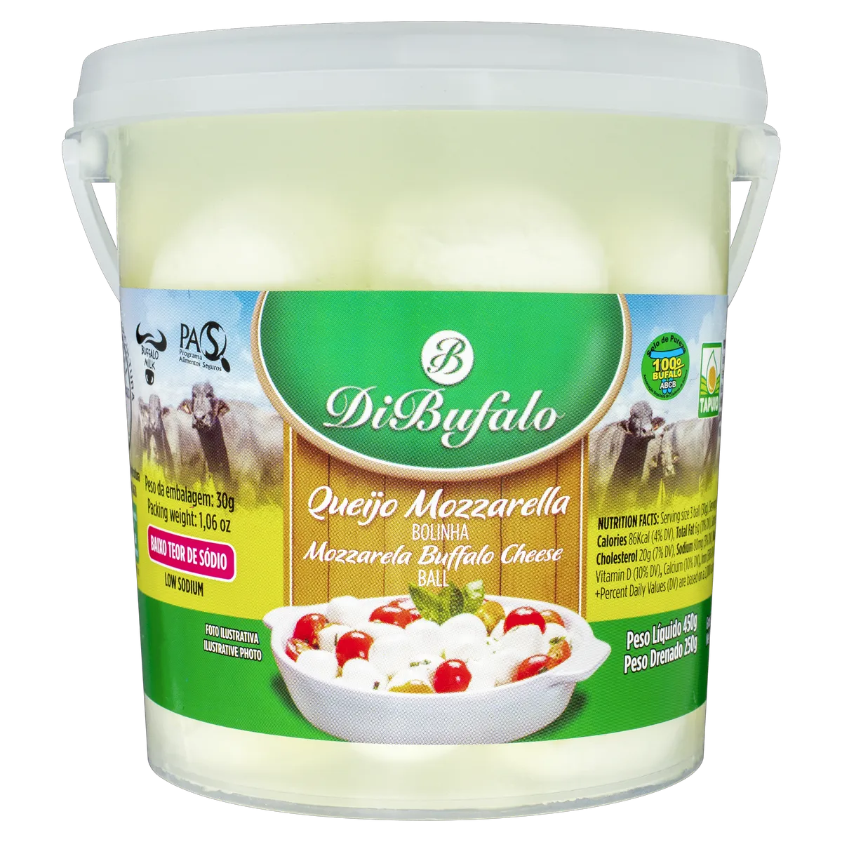 QJ MOZZARELLA DIBUFALO BOLA  250G