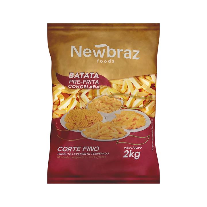 BATATA CONG CORTE FINO NEWBRAZ 2KG
